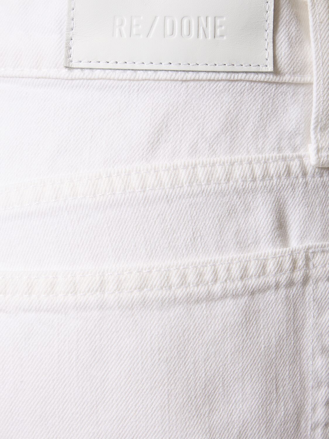 Shop Re/done Loose Cotton Blend Flared Jeans In White