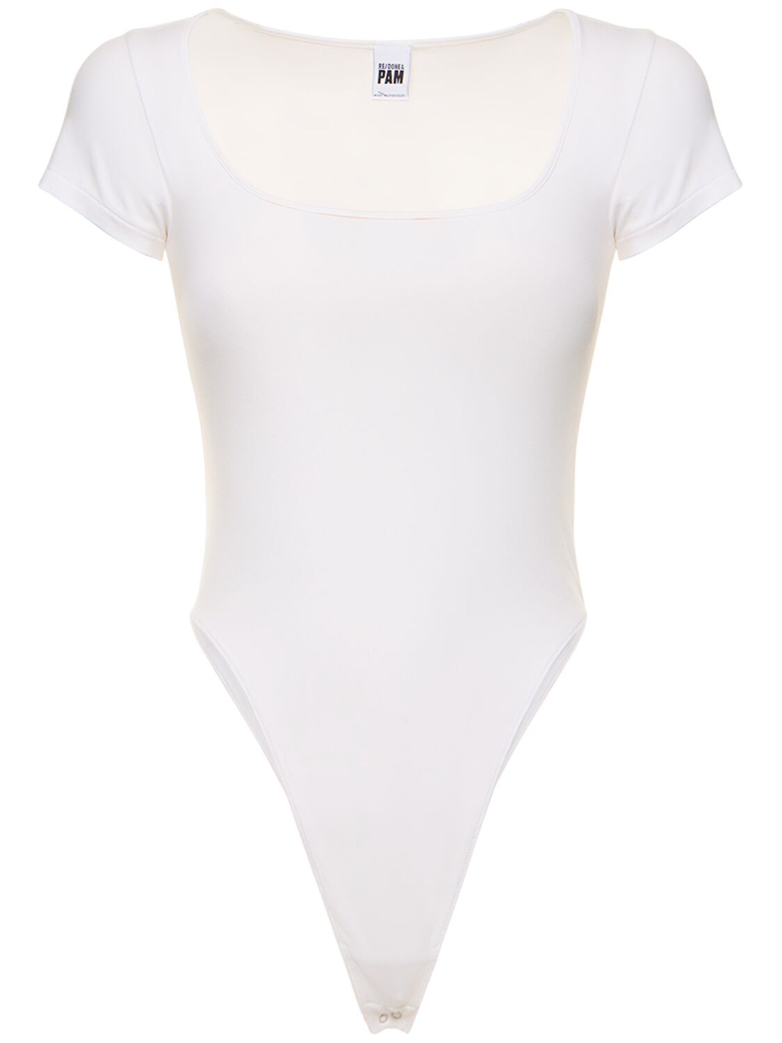 Re/done & Pam Jersey S/s Bodysuit In White