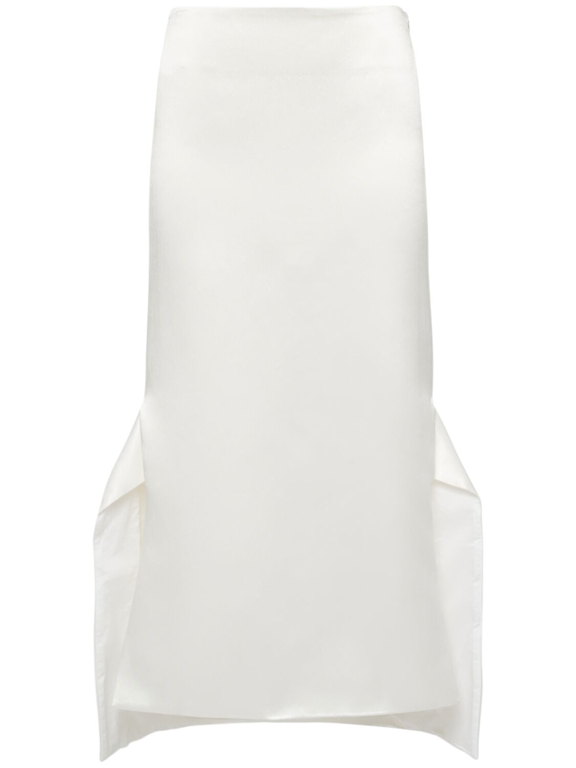 Image of Aceti1234 Cotton & Linen Midi Skirt
