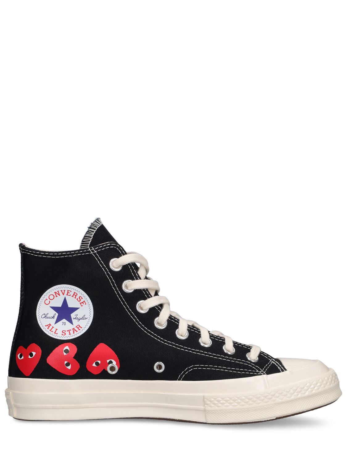 Comme Des Garçons Play 20mm Play Converse Cotton Trainers In Black