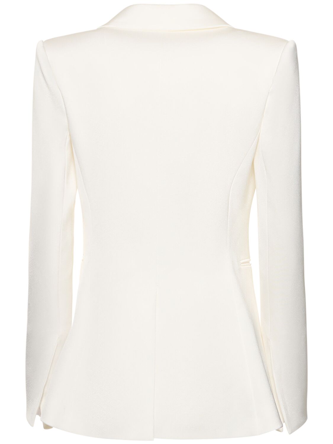 Shop Galvan Satin Sculpted Single Breasted Blazer In White
