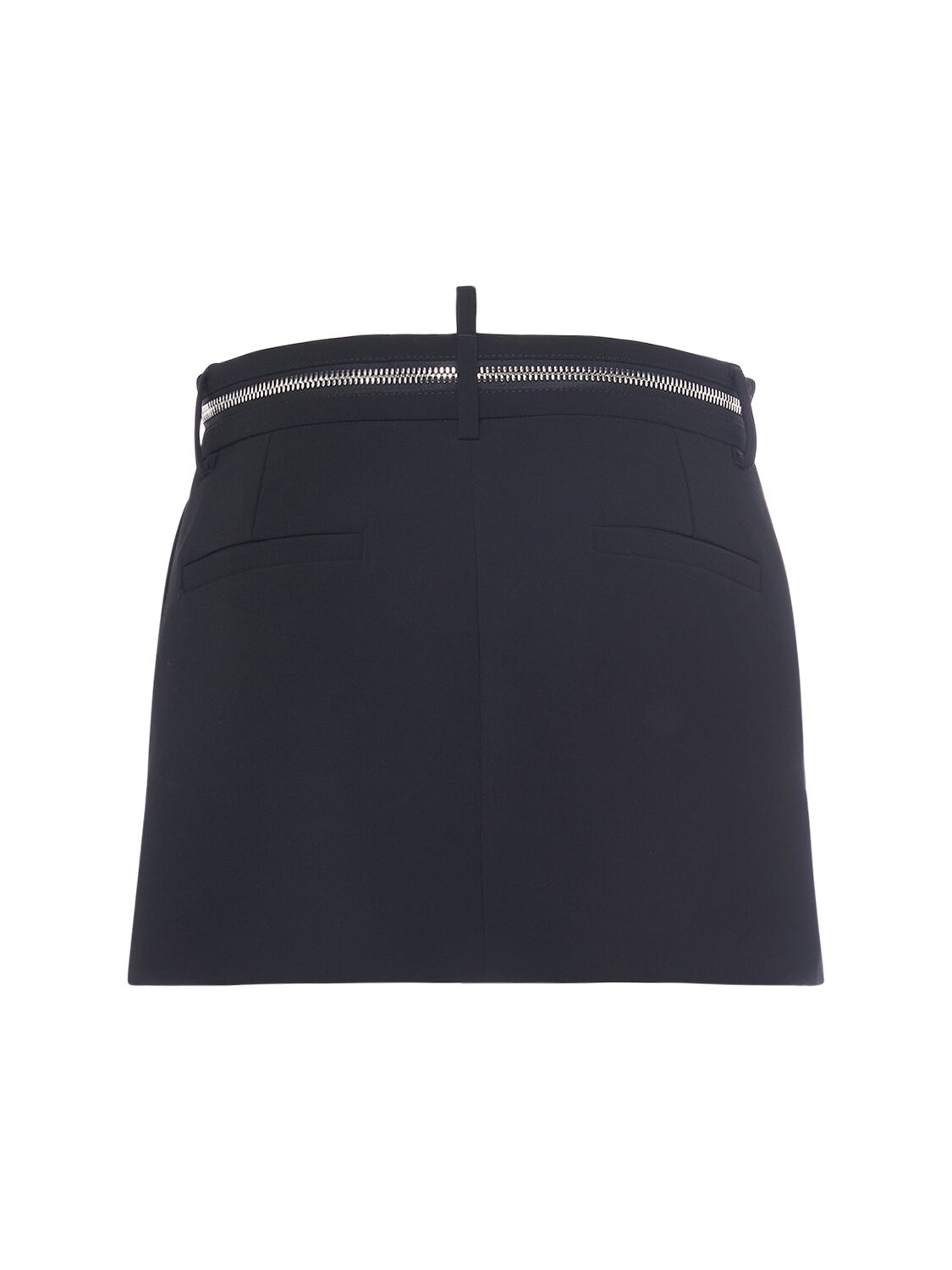 Shop Dsquared2 Crepe Cady Mini Skirt In Black