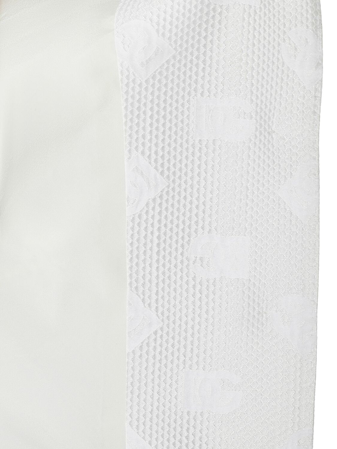 Shop Dolce & Gabbana Monogram Jacquard Crop Jacket In White