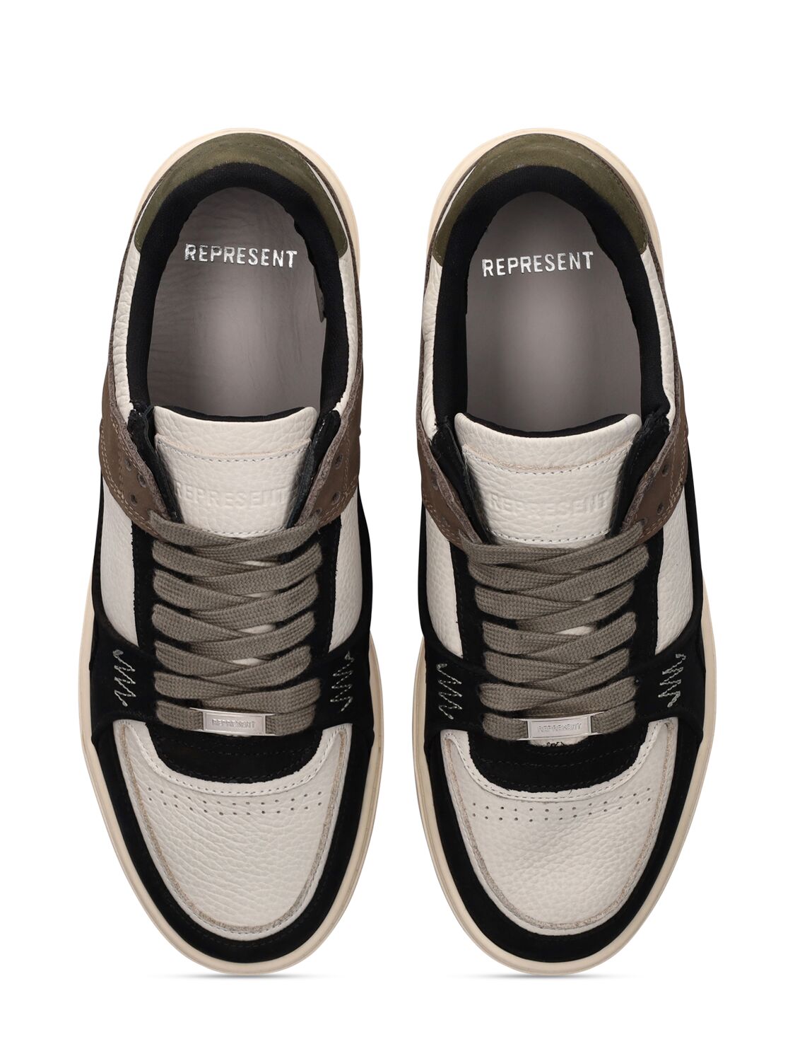 Shop Represent Apex Sneakers In Schwarz,khaki