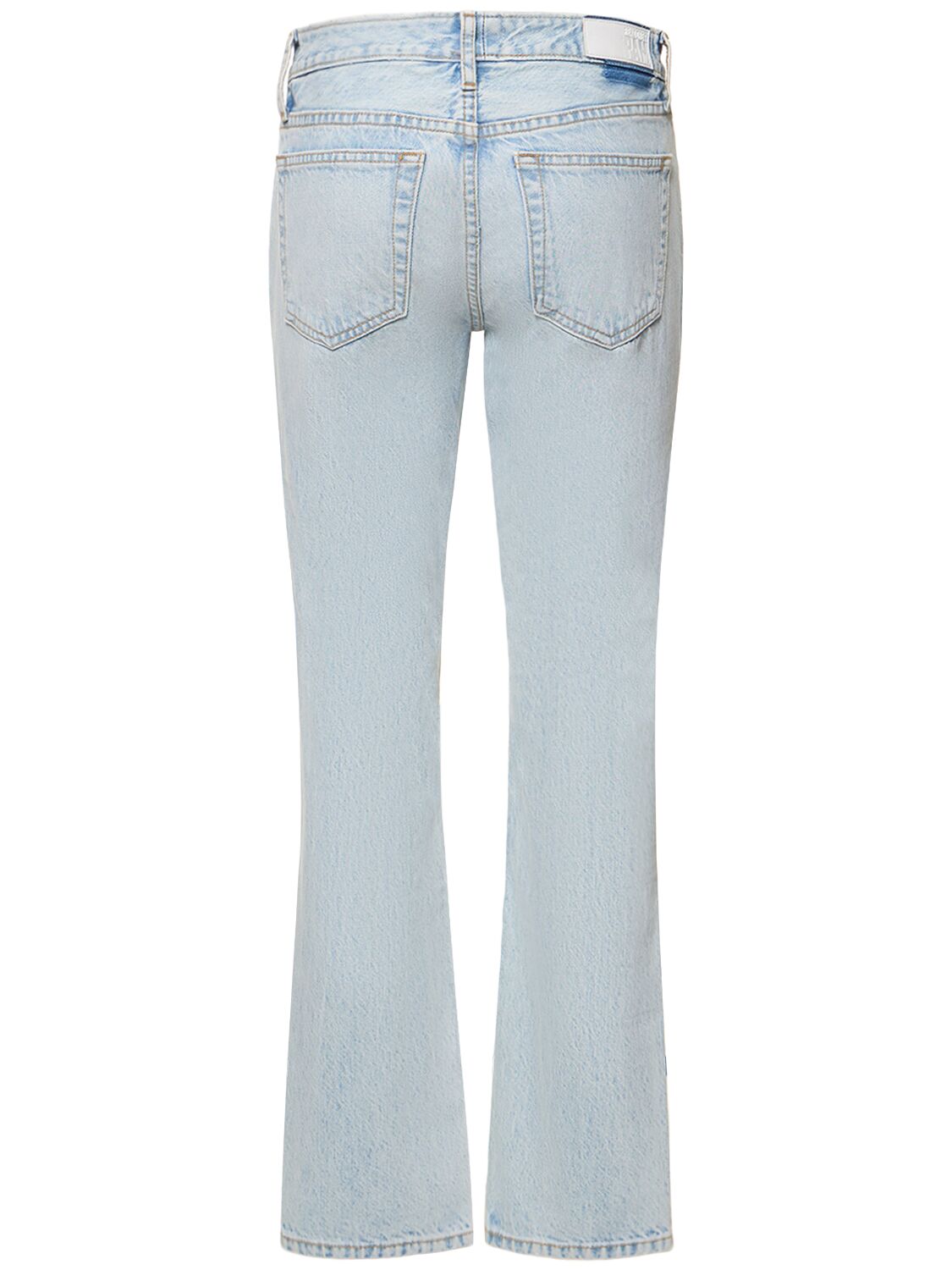 Shop Re/done & Pam Low Rise Straight Jeans In Light Blue