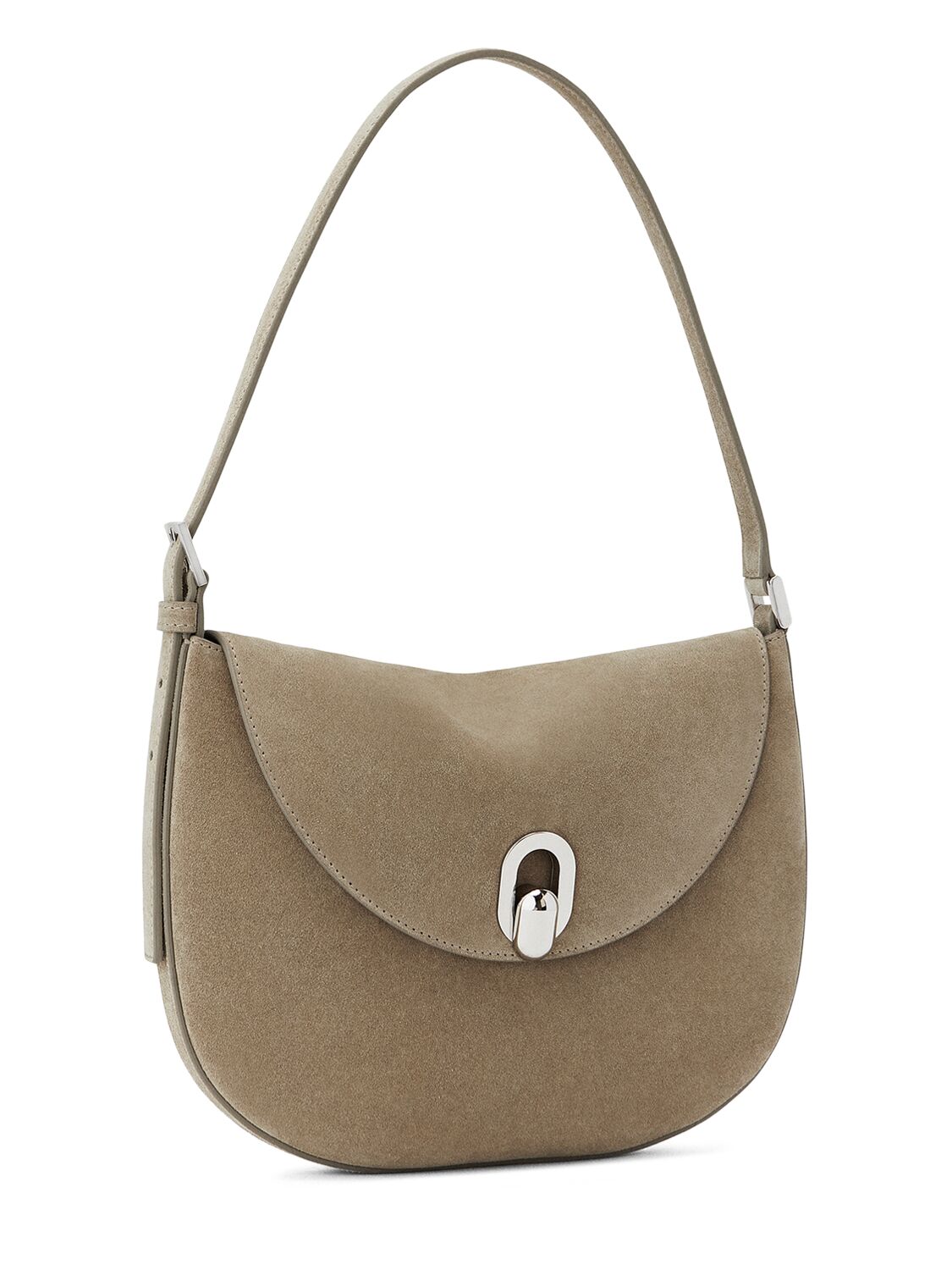 Shop Savette The Small Tondo Suede Hobo Bag In Clay