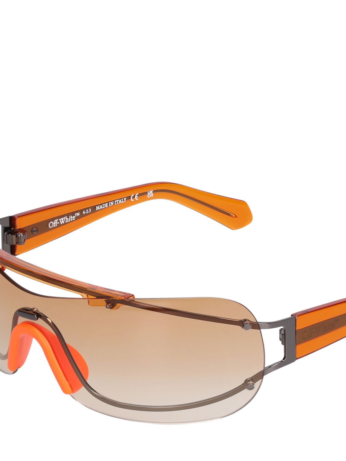 Shop Off-white Big Wharf Acetate Sunglasses In Orange