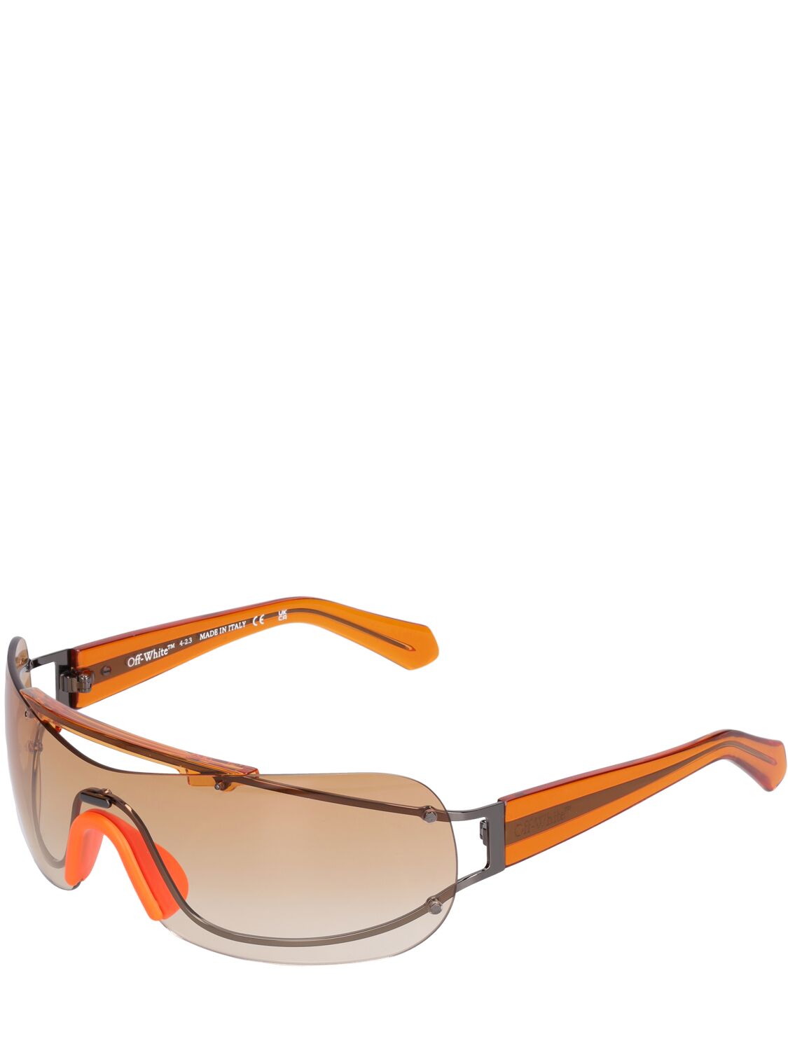 Shop Off-white Big Wharf Acetate Sunglasses In Orange