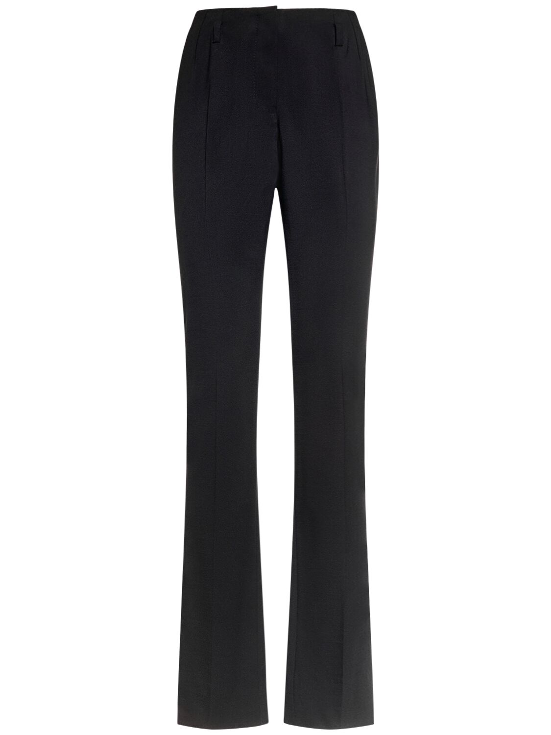 Dolce & Gabbana Stretch Cady Straight Trousers In Black