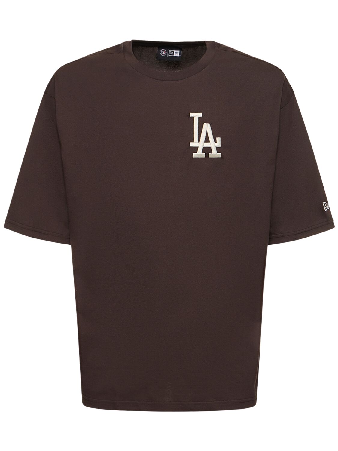New Era League Essentials La Dodgers T-shirt In Brown,white