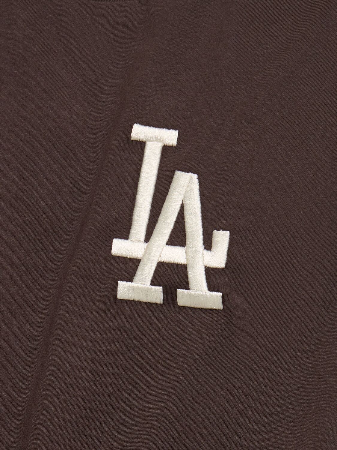 Shop New Era League Essentials La Dodgers T-shirt In Brown,white