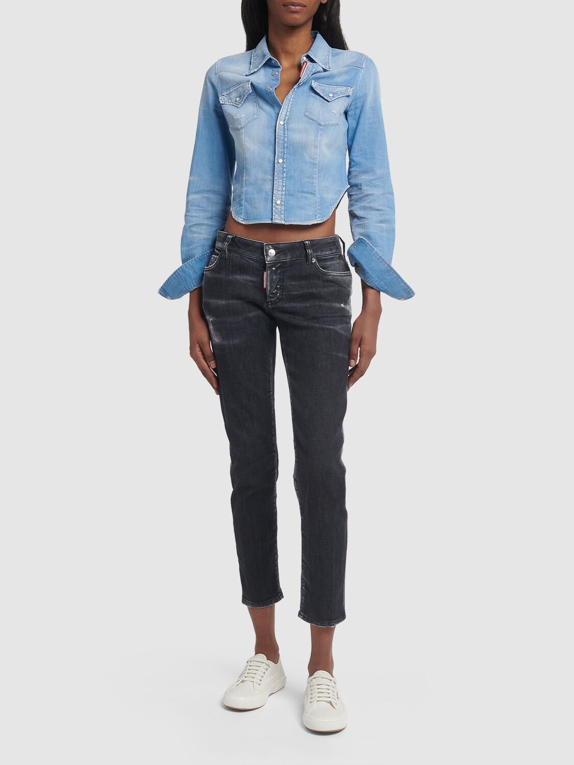 Jennifer Low-rise Denim Skinny Jeans