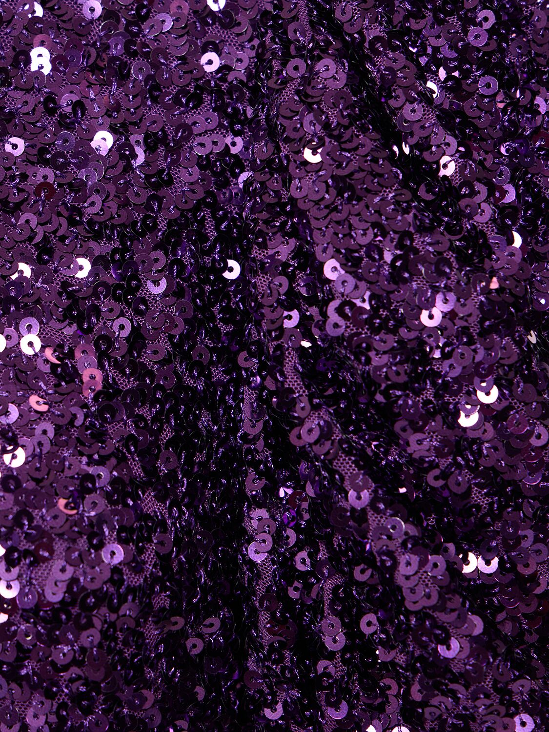 Shop Rotate Birger Christensen Sequined Puff Sleeve Dress In Purple Magic