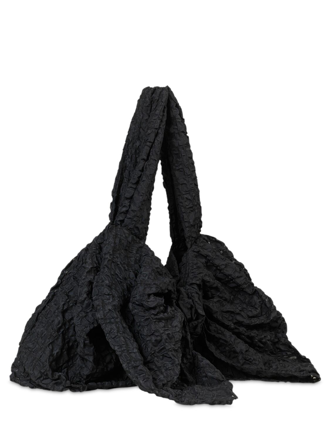 Shop Cecilie Bahnsen Vinny Seersucker Nylon Tote Bag In Black