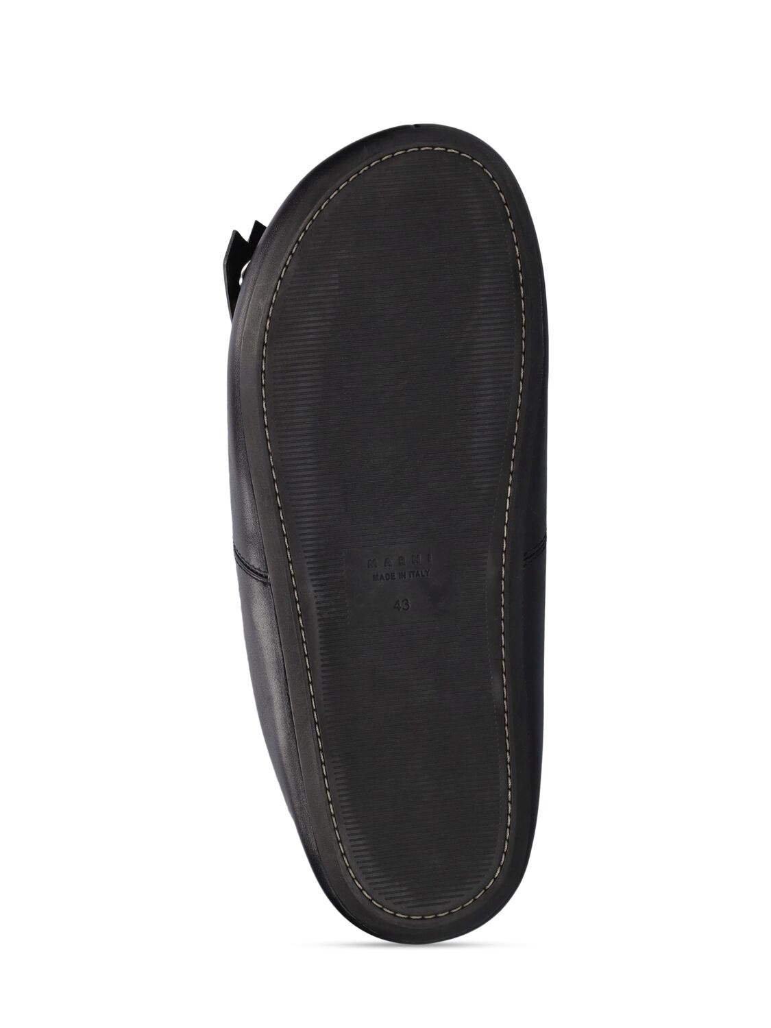 Shop Marni Piercing Leather Loafers In Black