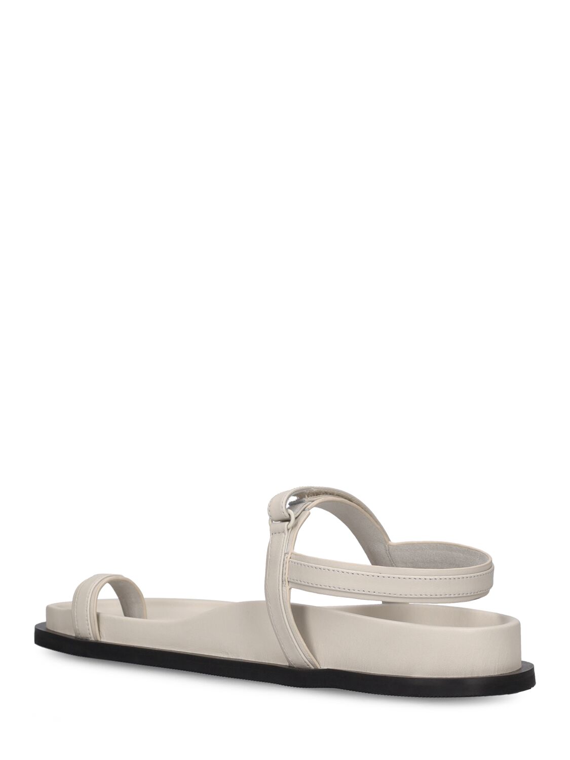 Shop St.agni 30mm Keko Leather Flat Sandals In Off White