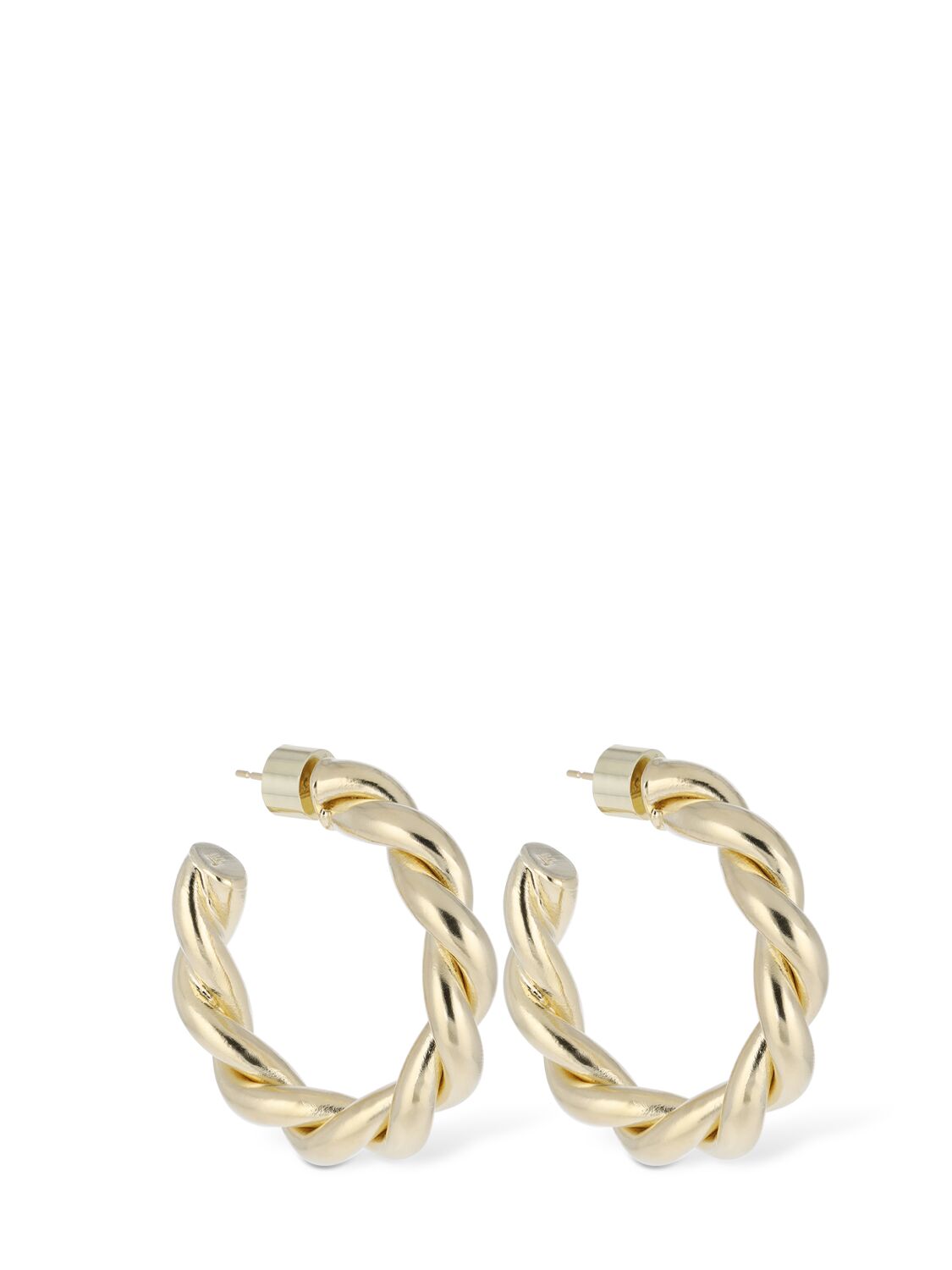 Shop Jennifer Fisher Twisted Lilly Mini Hoop Earrings In Gold