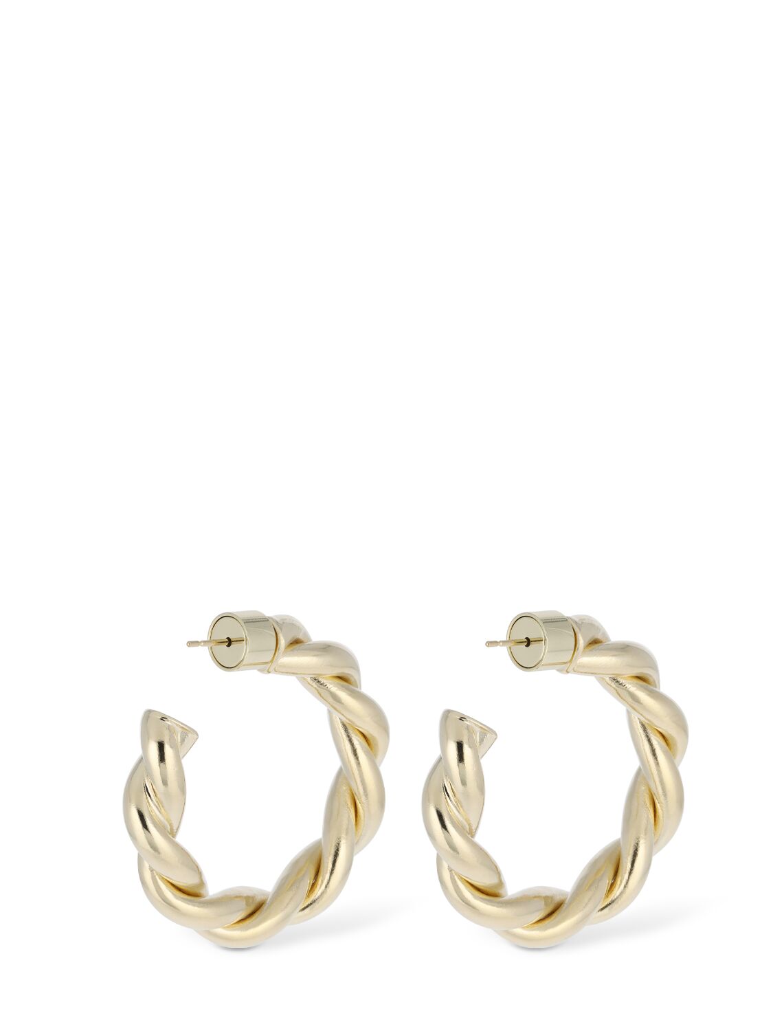 Shop Jennifer Fisher Twisted Lilly Mini Hoop Earrings In Gold