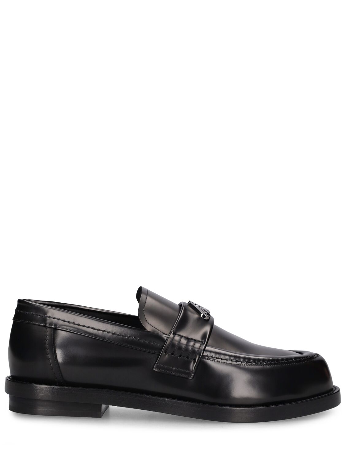 Alexander Mcqueen Seal Leather Loafers In Black