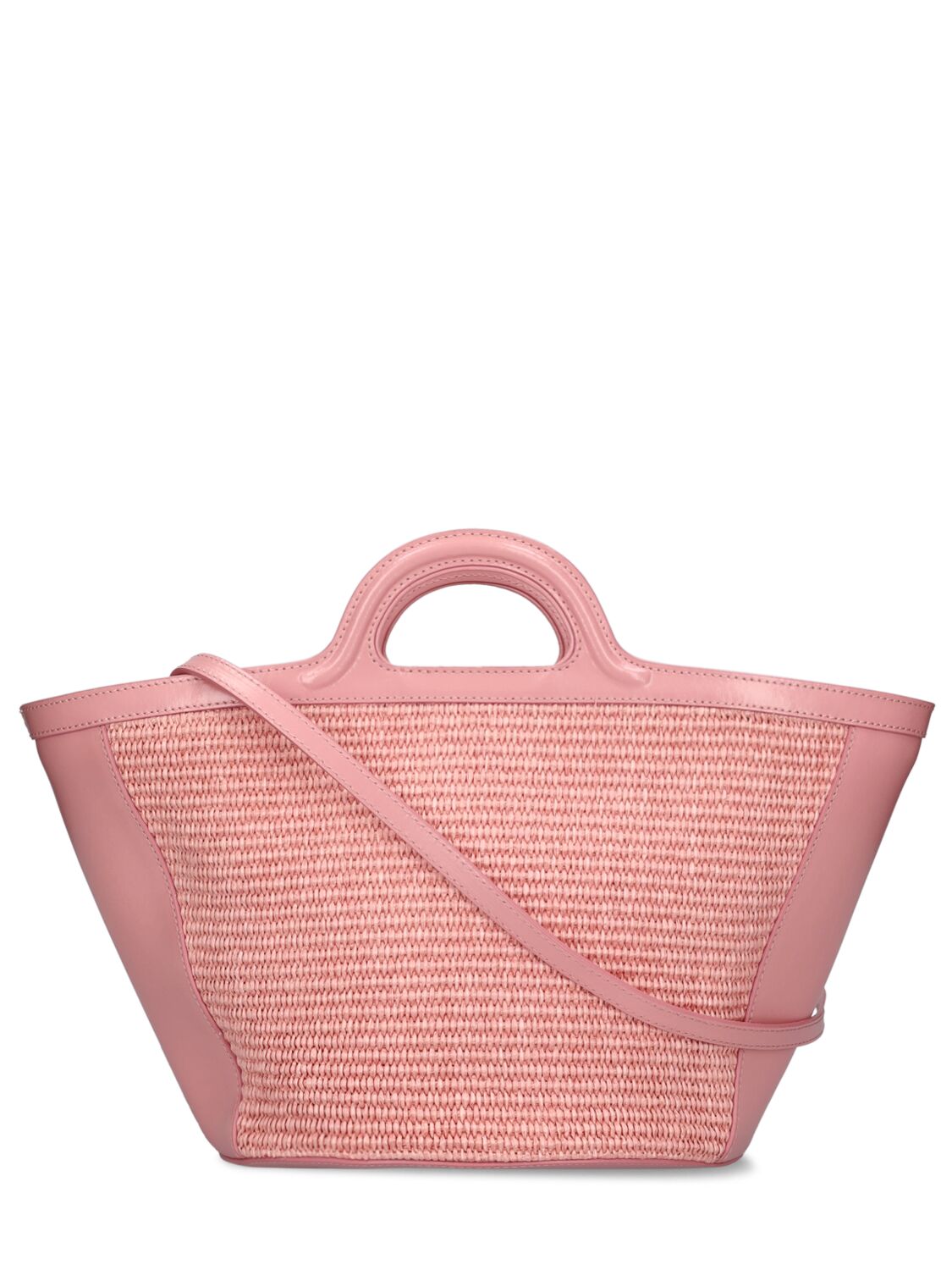 Shop Marni Small Tropicalia Summer Top Handle Bag In 라이트 핑크