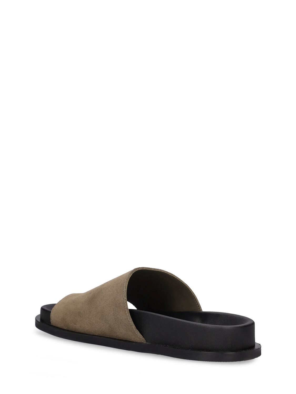 Shop St.agni 30mm Loe Suede Slides In Taupe