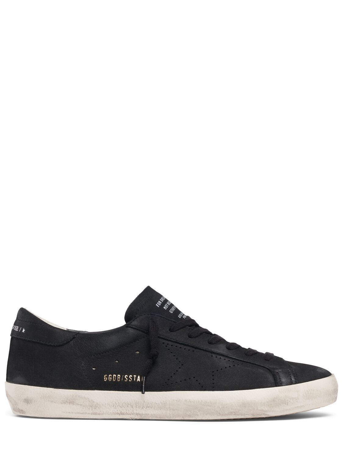 Golden Goose Super-star Napa Leather Trainers In Black