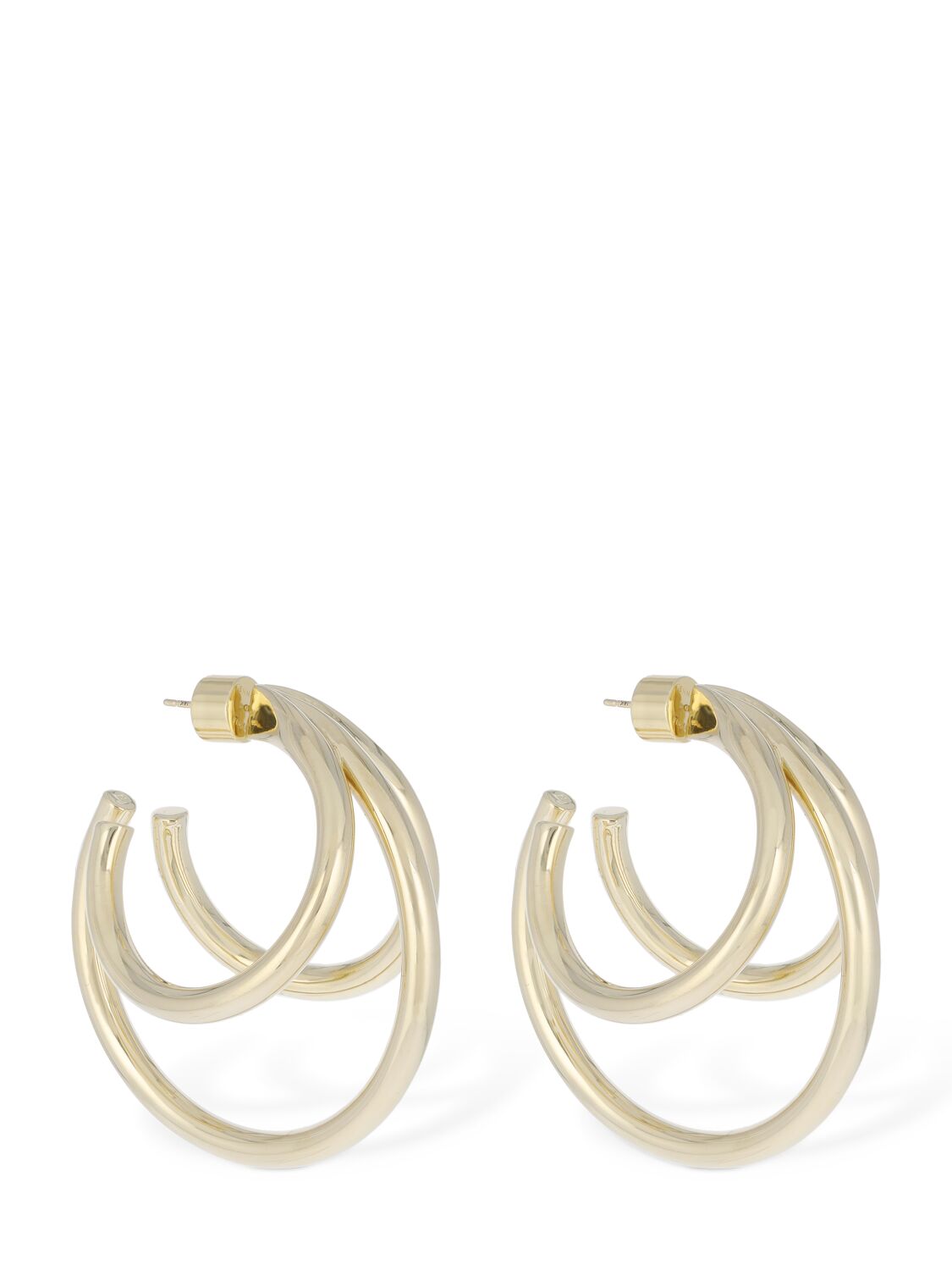 Jennifer Fisher Triple Lilly Baby Hoop Earrings In Gold