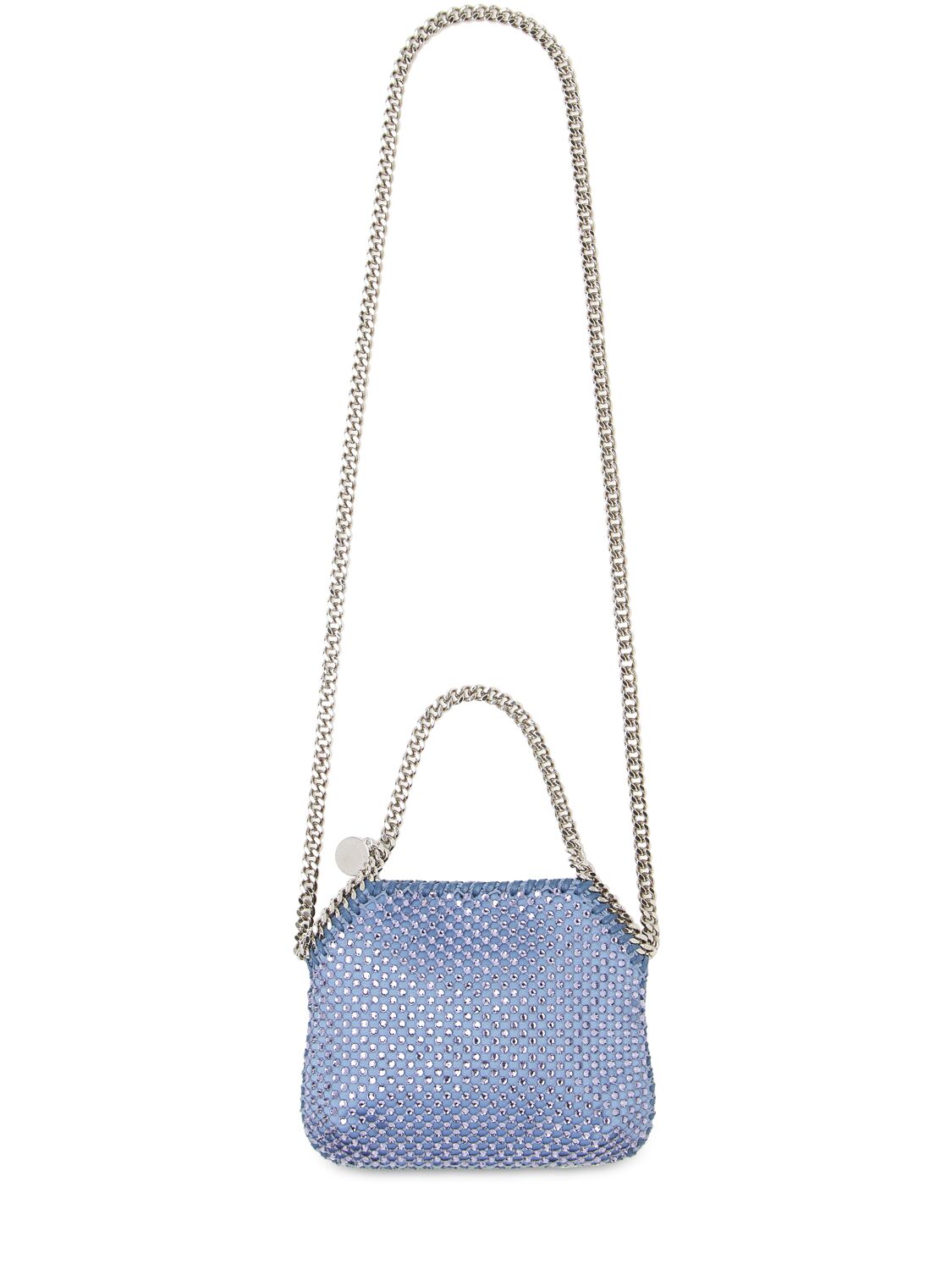 Stella Mccartney Mini Embellished Crossbody Bag In Lavender