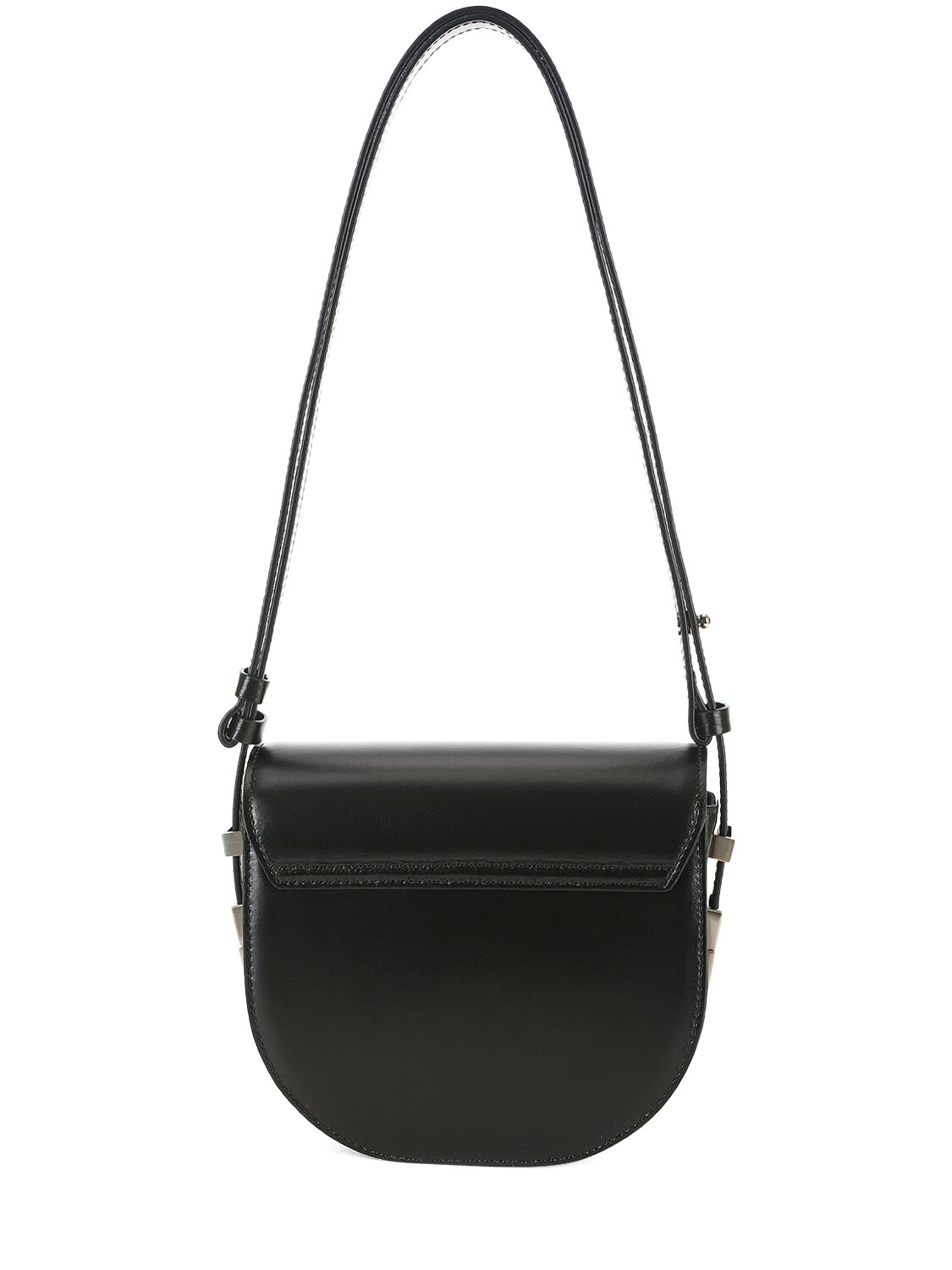 Shop Osoi Cubby Coated Leather Shoulder Bag In Black