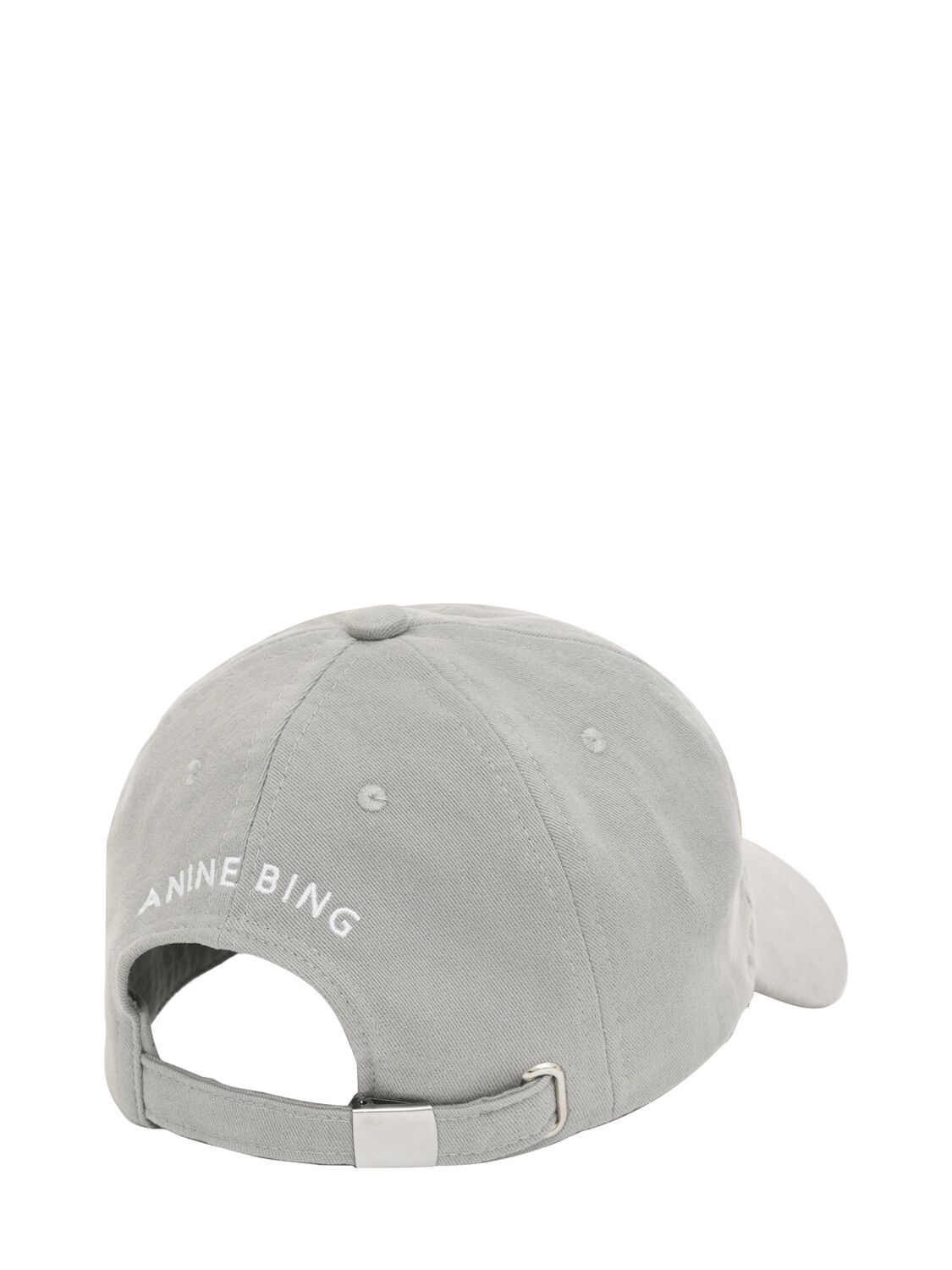 Shop Anine Bing Jeremy Cotton Baseball Cap In Grey
