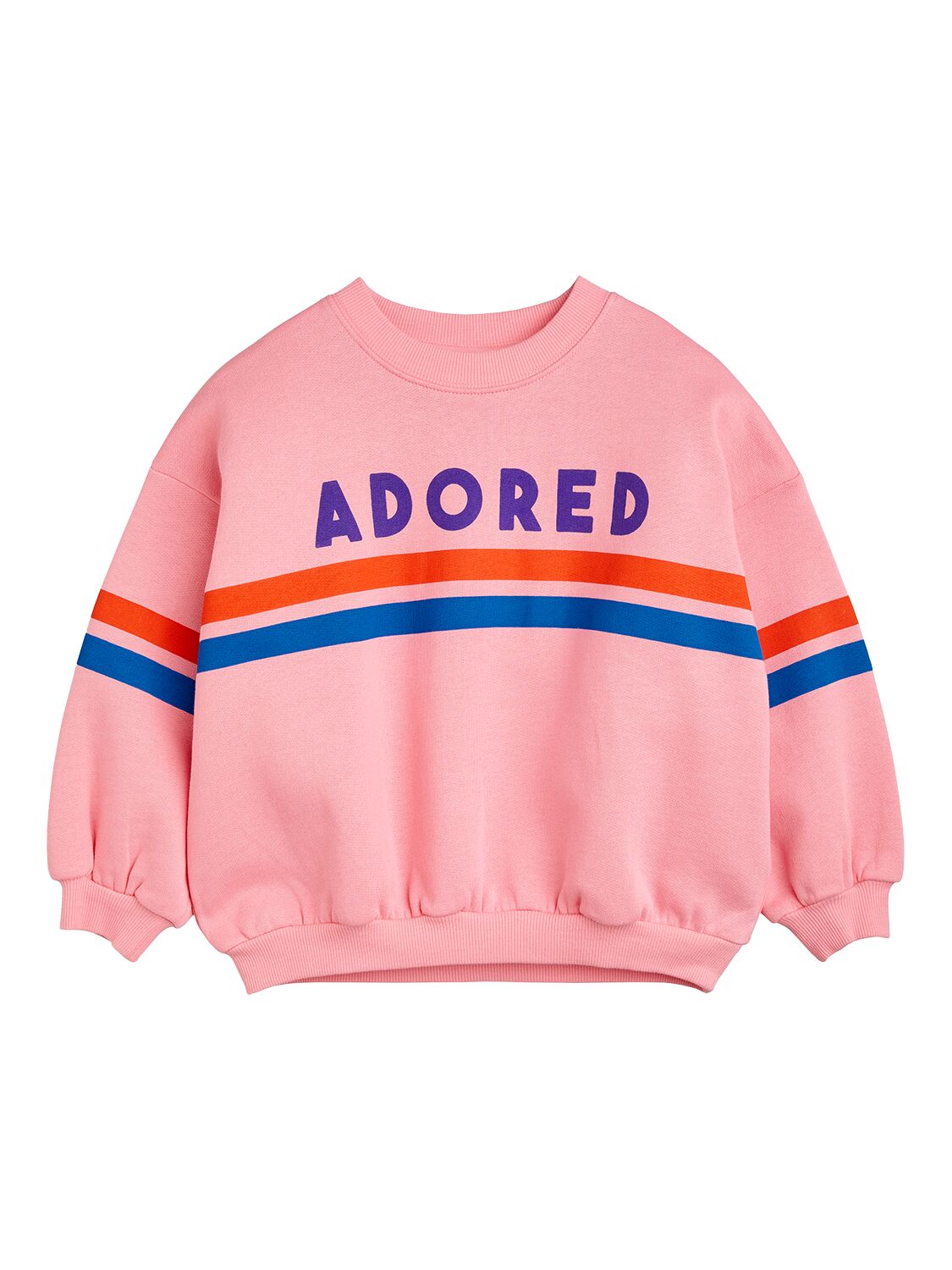 Mini Rodini Babies' Printed Organic Cotton Sweatshirt In Pink