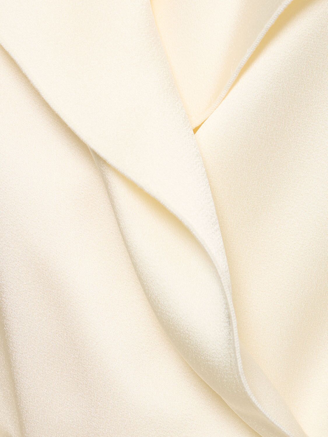 Shop Victoria Beckham Trench Viscose Blend Midi Dress In Ivory