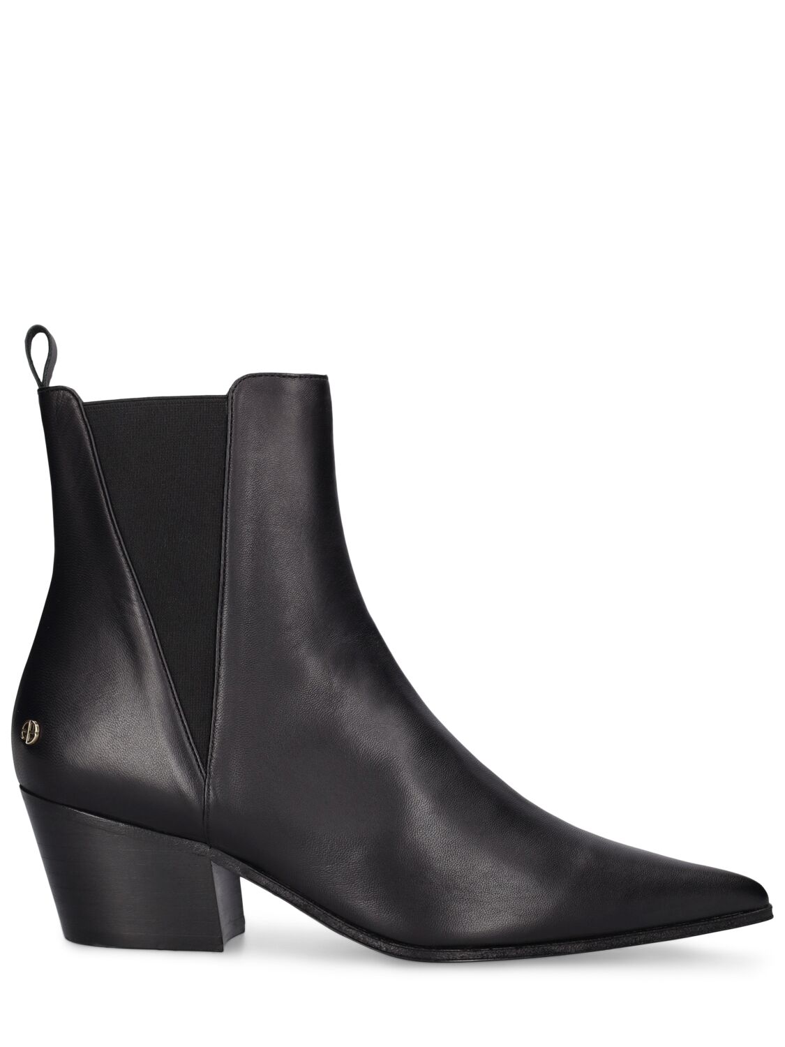 Shop Anine Bing 55mm Sky Leather Ankle Boots In Black