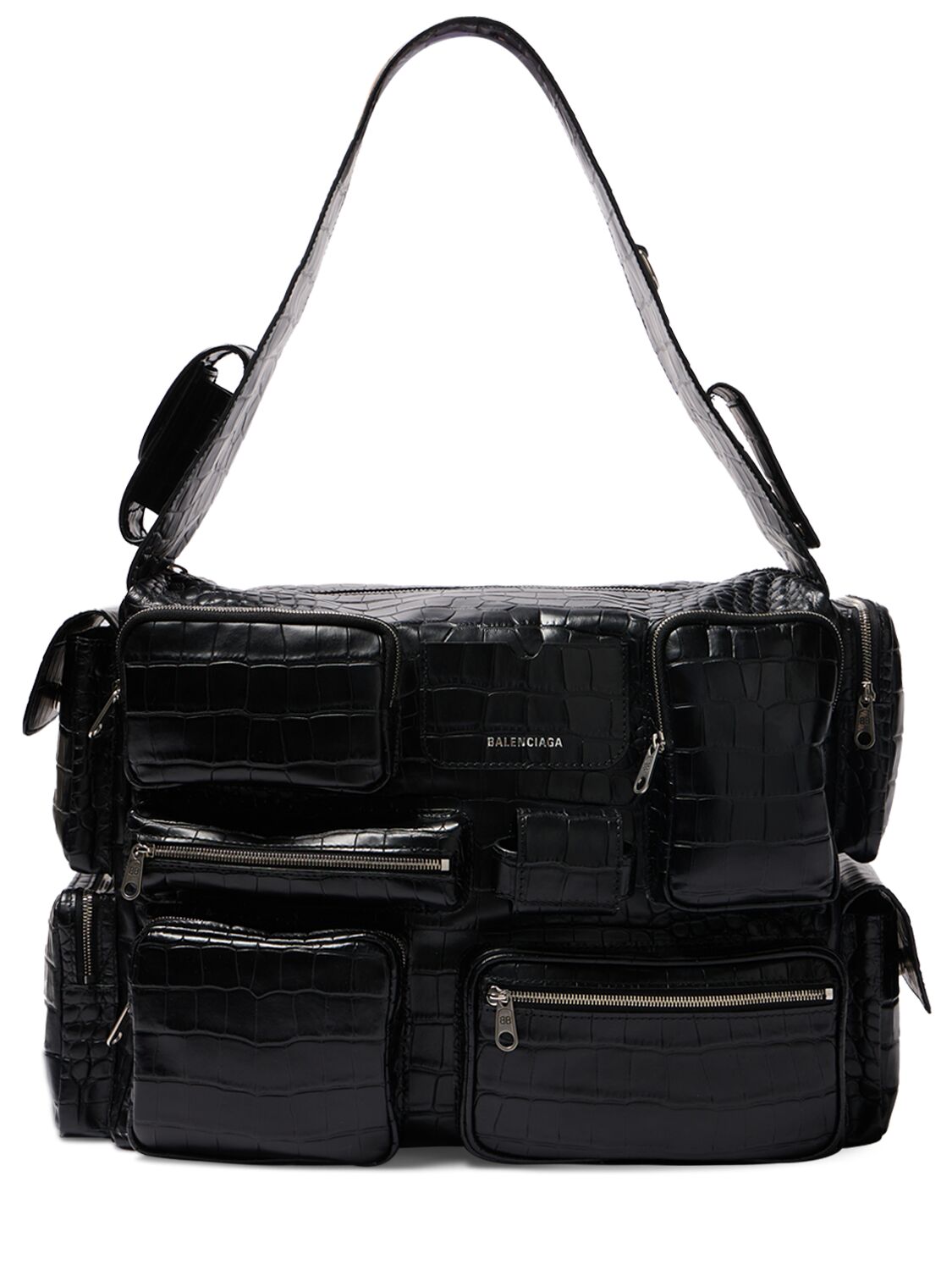 Balenciaga Superbusy Leather Sling Bag In Black