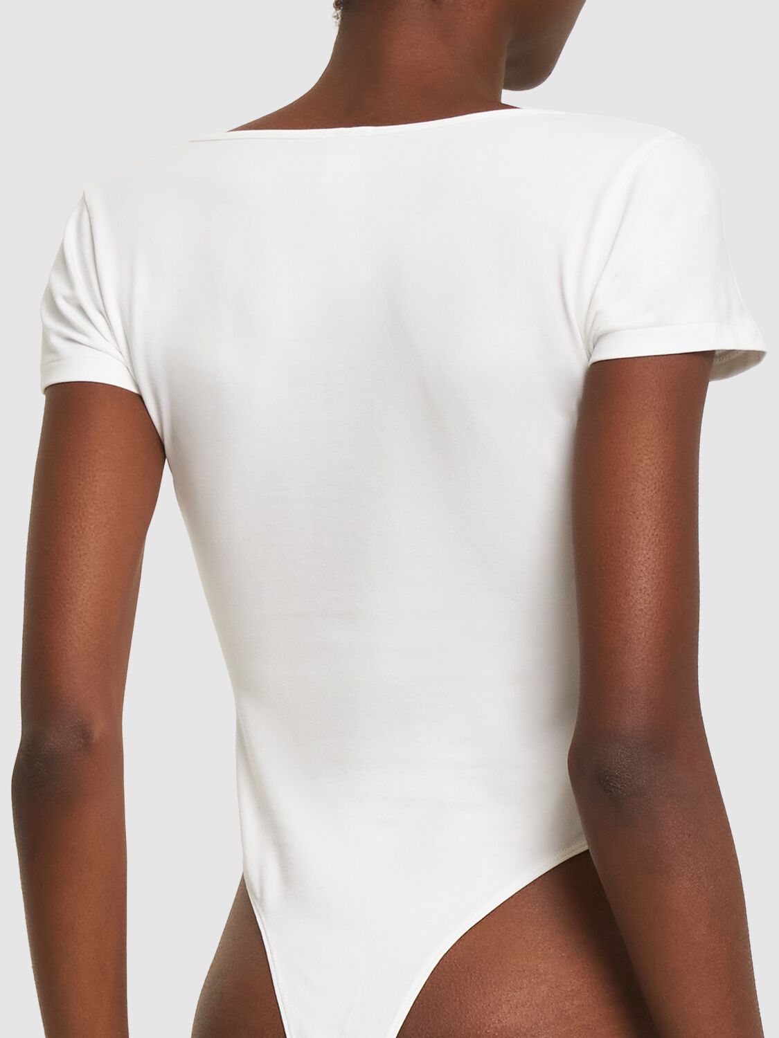 Shop Re/done & Pam Jersey S/s Bodysuit In White