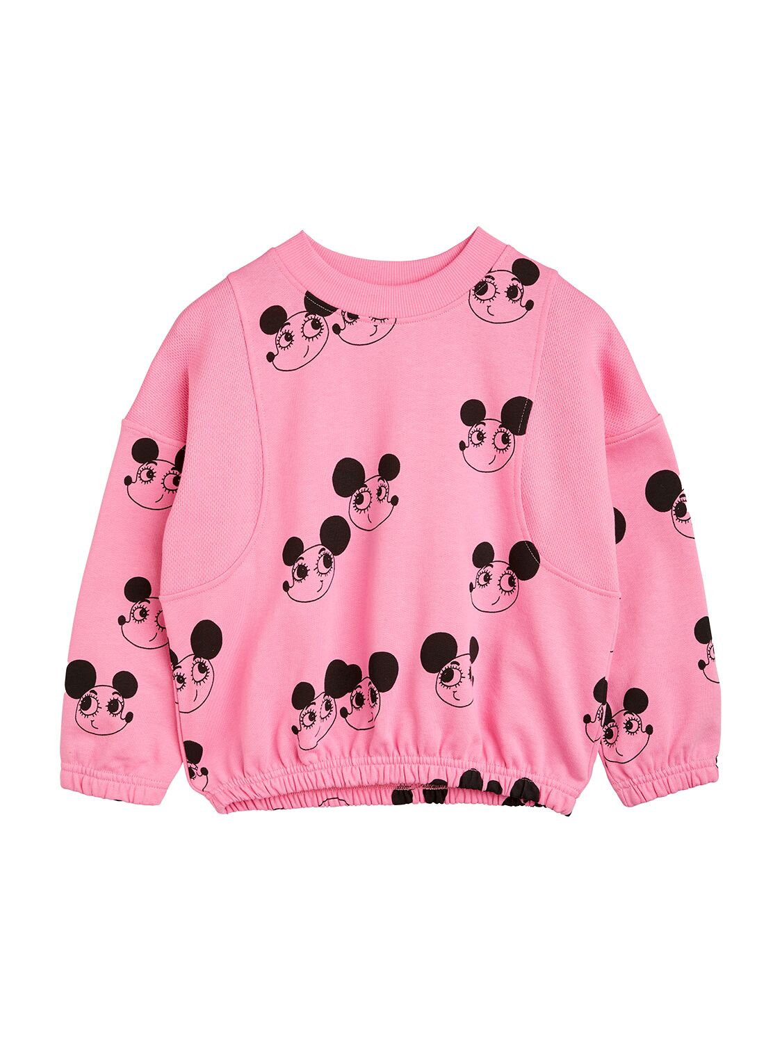 Mini Rodini Babies' Ritzrats Print Organic Cotton Sweatshirt In Dark Pink