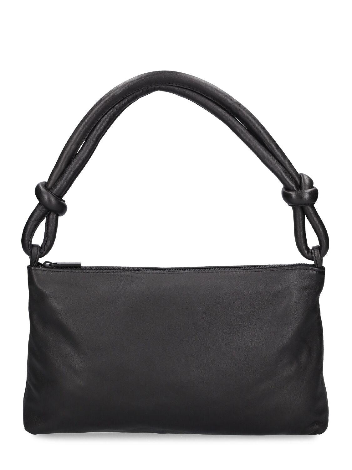 St.agni Knotted Leather Shoulder Bag In Black