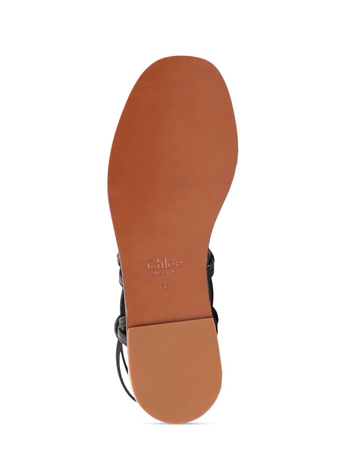 Shop Chloé 5mm Uma Leather Sandals In 블랙