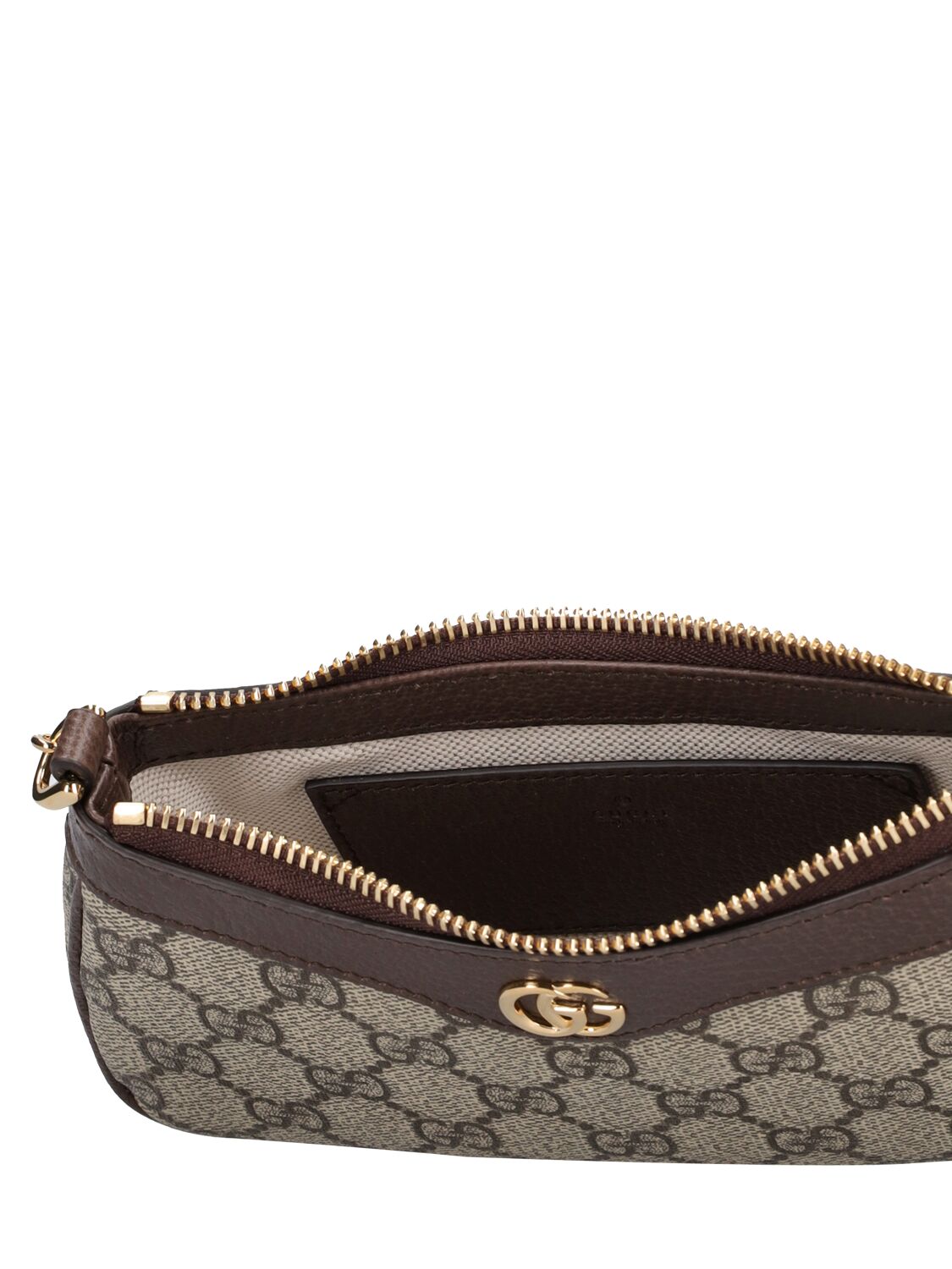 Shop Gucci Mini Ophidia Gg Canvas Shoulder Bag In Ebenholz