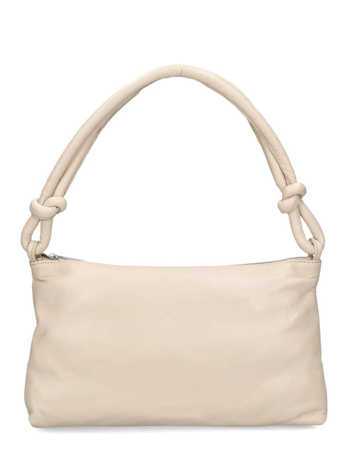 St.agni Knotted Leather Shoulder Bag In Cool White