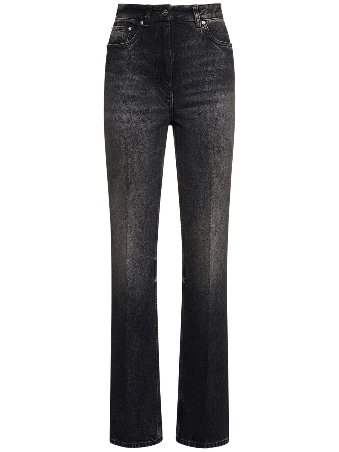 FERRAGAMO HIGH RISE DENIM STRAIGHT JEANS