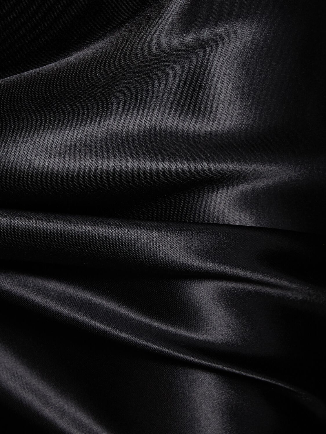 Shop Ferragamo Tech Satin Long Skirt In Black