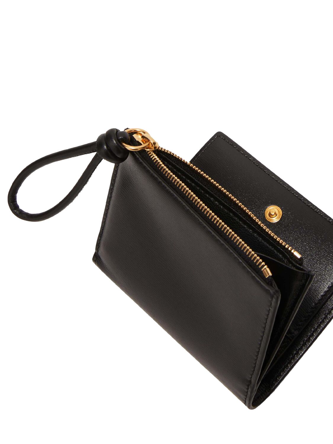 Shop Jil Sander Mini Embossed Leather Wallet In Black