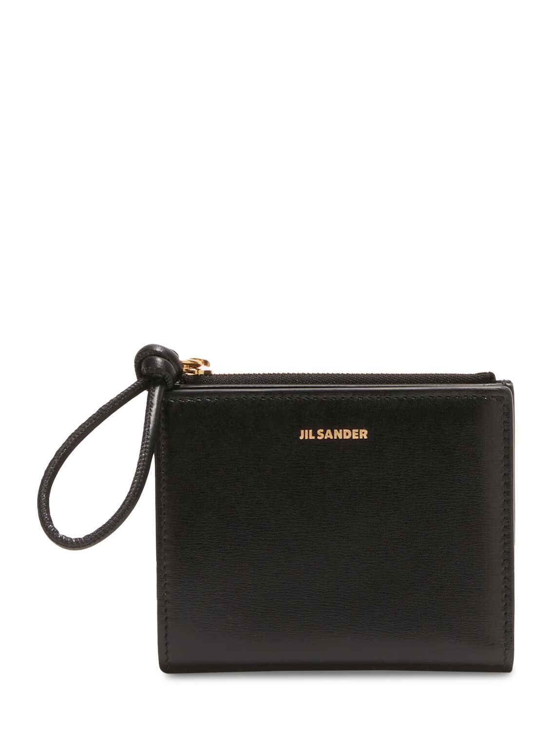 Jil Sander Mini Embossed Leather Wallet In Black