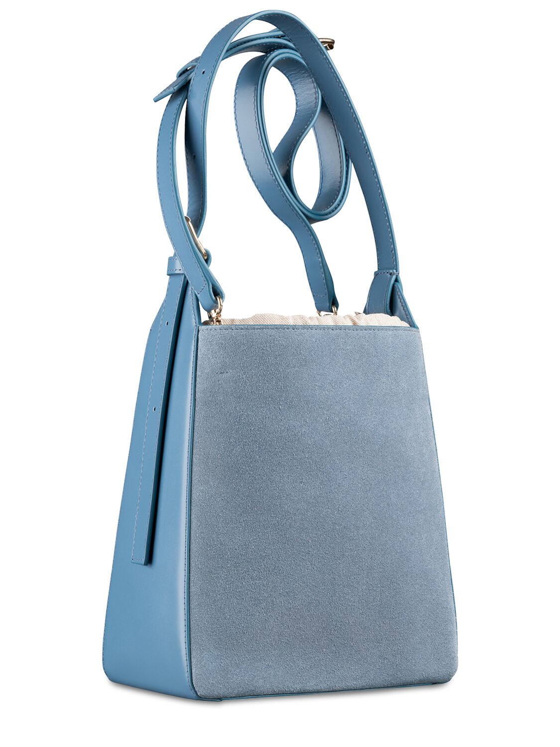 Shop Apc Small Virginie Leather Shoulder Bag In Ocean Blue