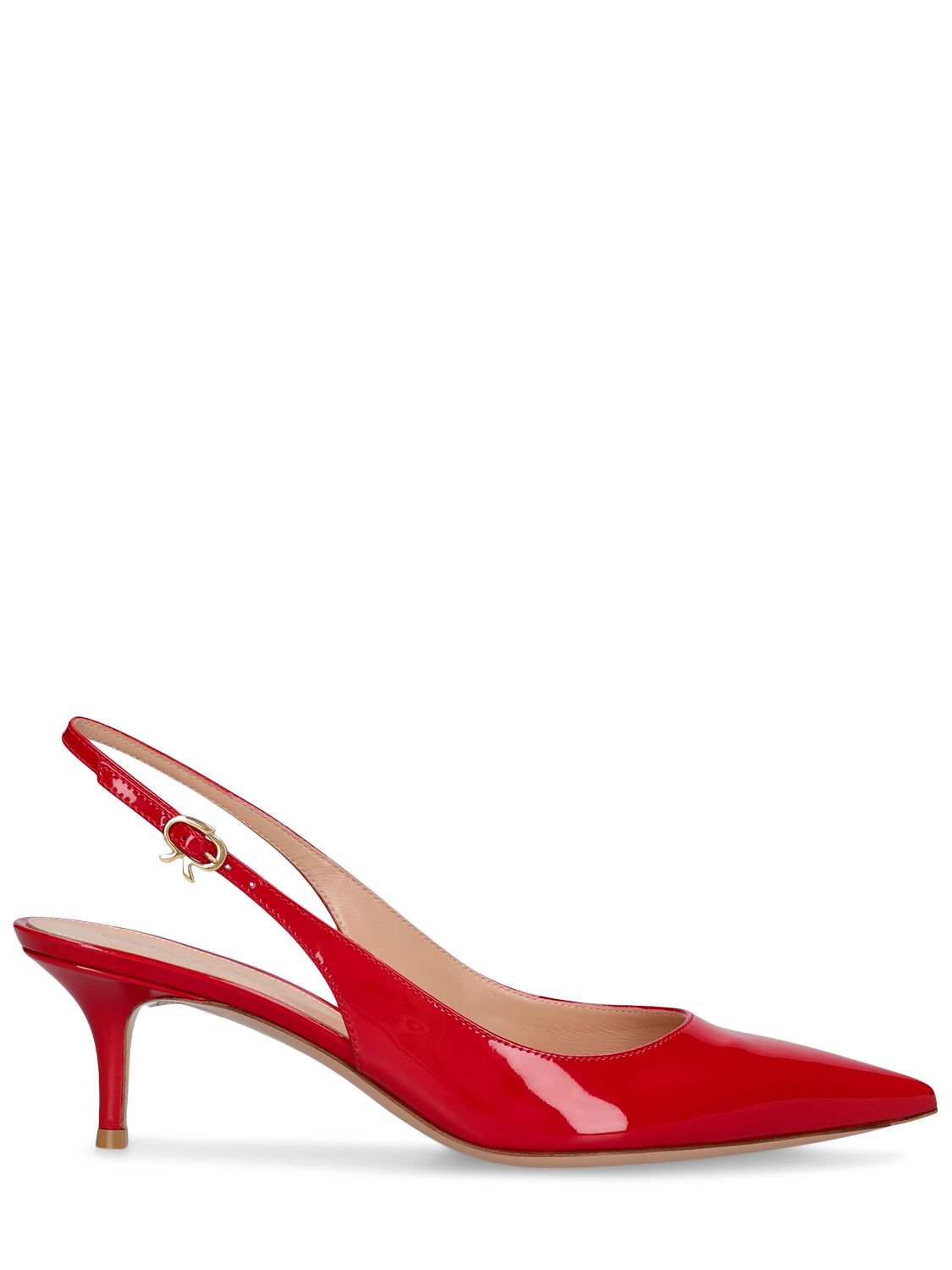 Gianvito Rossi 55mm Ribbon Patent Leather Pumps In Red