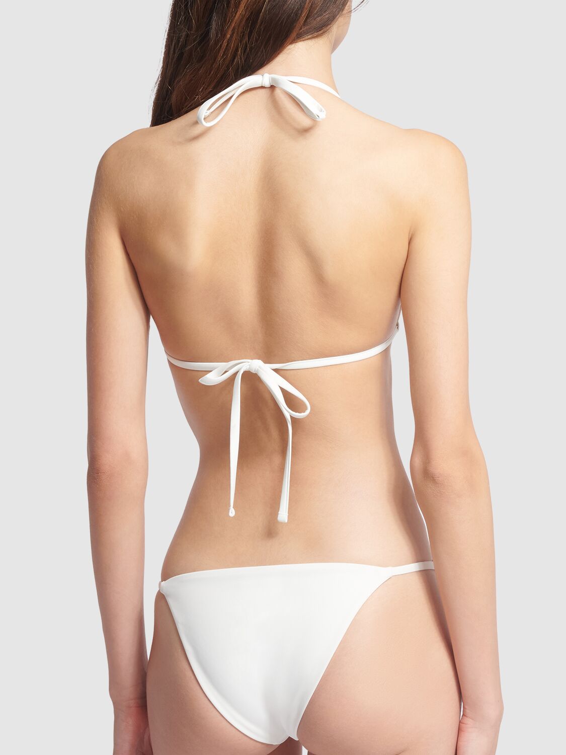 Shop Versace Medusa Lycra Bikini Bottoms In White