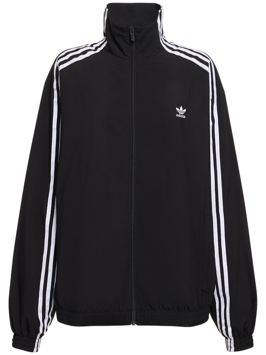 Adidas Originals Oversized Recycled Tech Track Jacket In Black