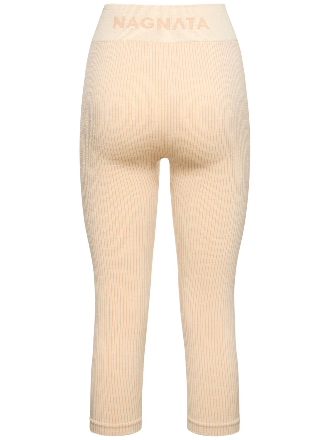 Shop Nagnata Surya High Waist Leggings In Beige