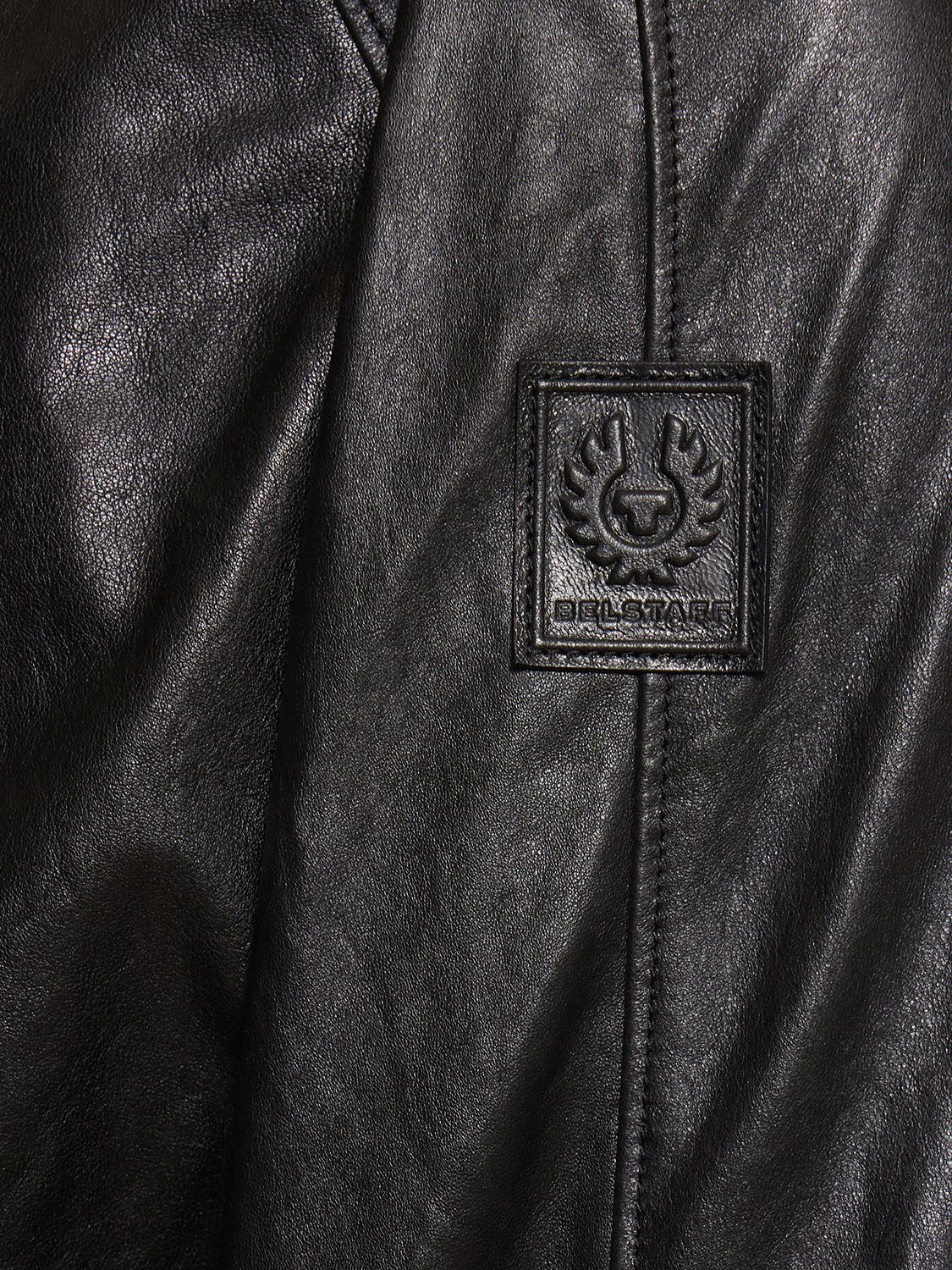 Shop Belstaff Centenary Capsule Leather Jacket In Black